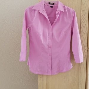 Ladies petite size 4 lilac blouse tailered look
